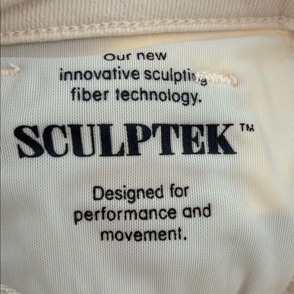 Athleta Sculptek Flex High Rise Straight Leg Ankle Jean Bone Cream Size 2 - Picture 7 of 12